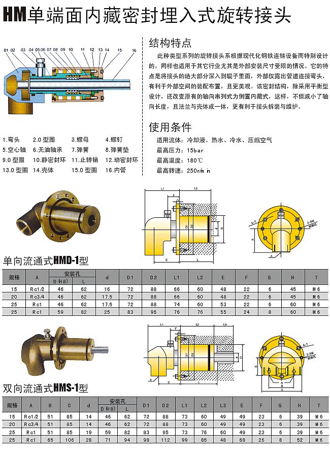 钢铁连铸机专用旋转接头